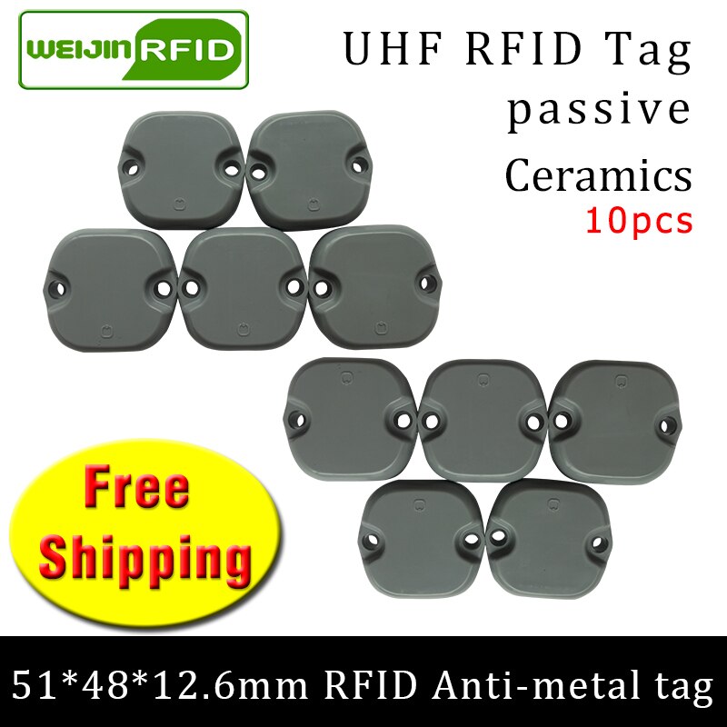 UHF RFID Ƽ ݼ ± 915m 868m Impinj M4 10pcs   51*48*12.5mm    ABS  RFID ±